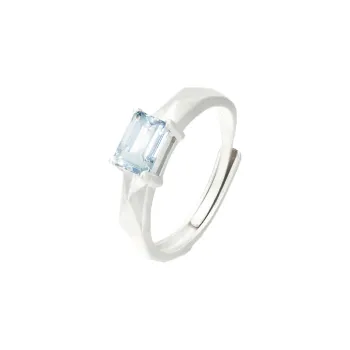 AIDAQIAN Aquamarine Rings Unisex