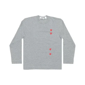 CDG Play SS24 T Shirt Unisex Gray