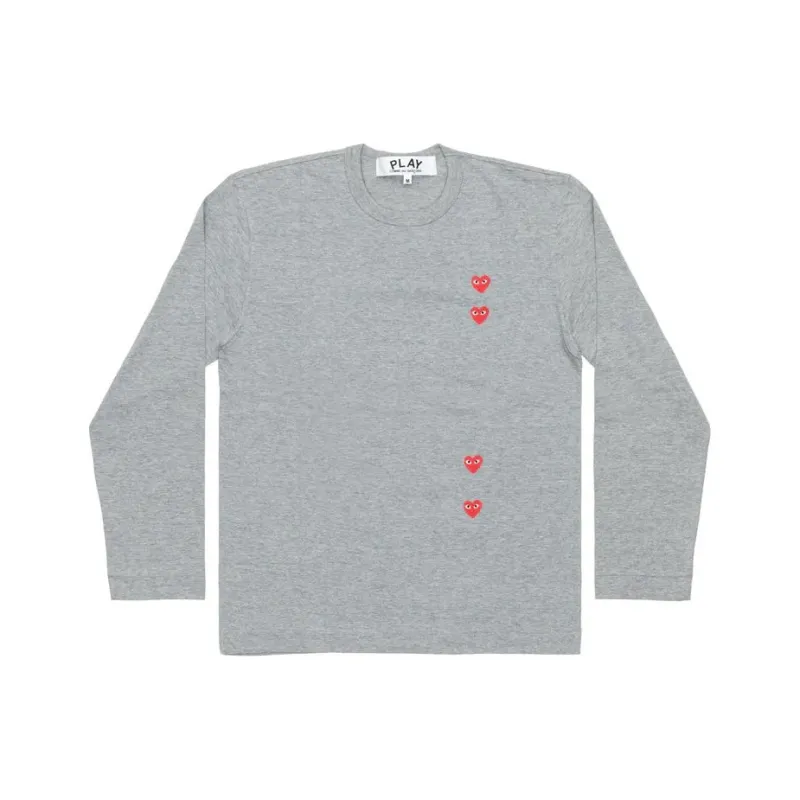 CDG Play SS24 T Shirt Unisex Gray-0