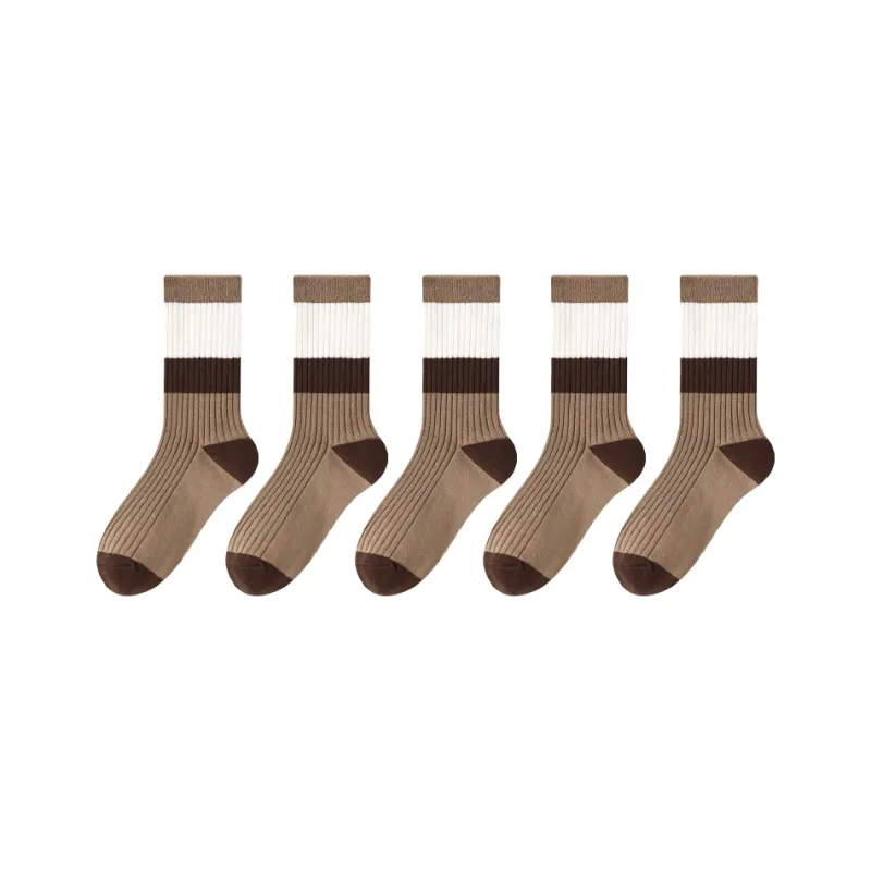 PLANDOO Mid Calf Socks Unisex 5 Pack-23