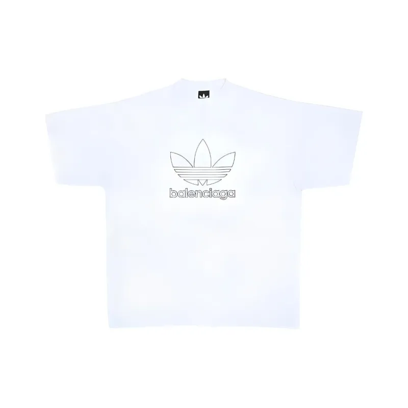 Balenciaga T Shirt Men's Loose Fit Style White-0
