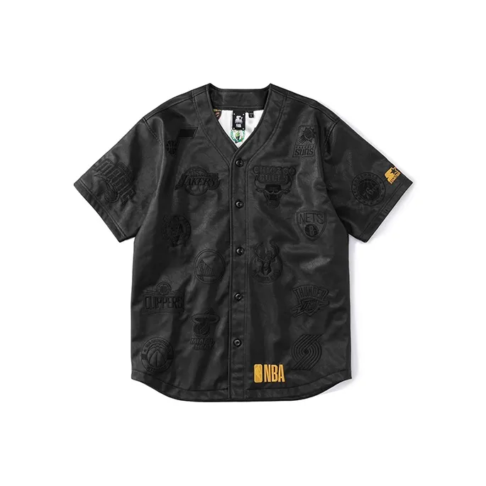 STARTER x NBA Set in Sleeve T Shirt Unisex Black-0