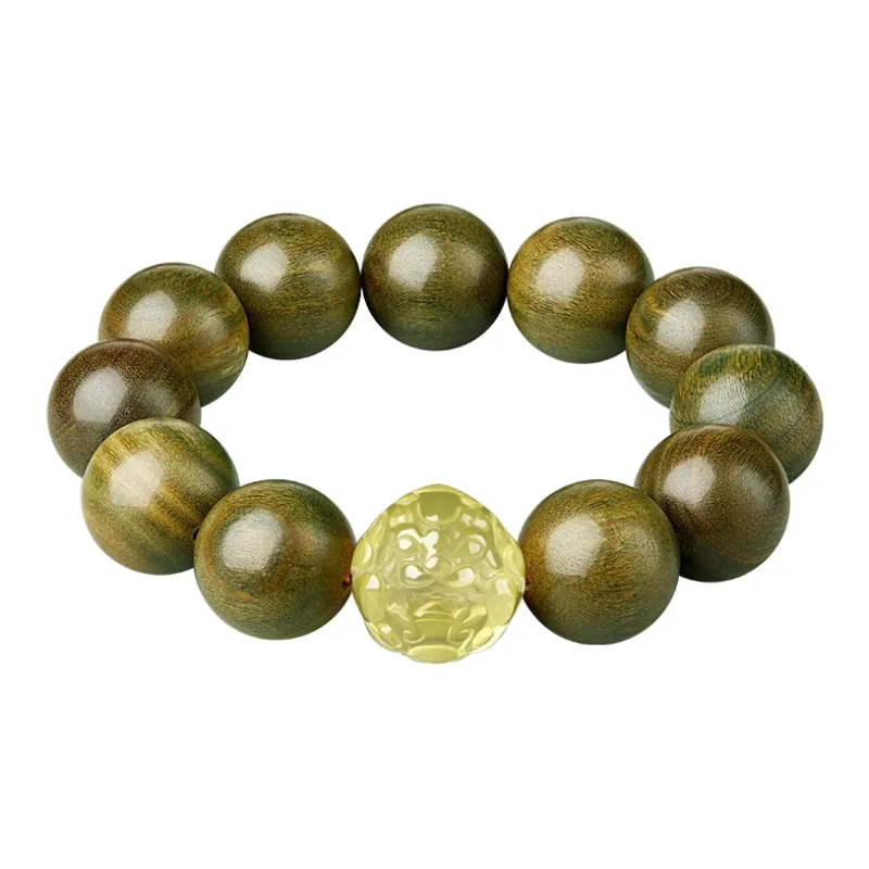 Moonstone Edge Green Sandalwood Bracelets Men's-17