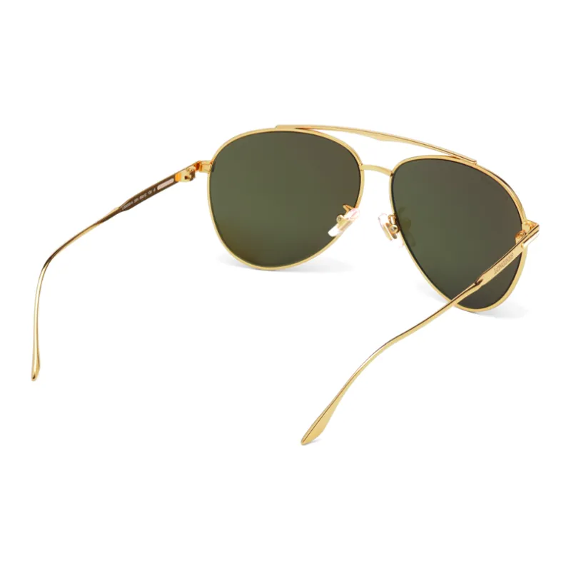 LONGINES Gold Plated Palladium Aviator Sunglasses Men's Gold-1