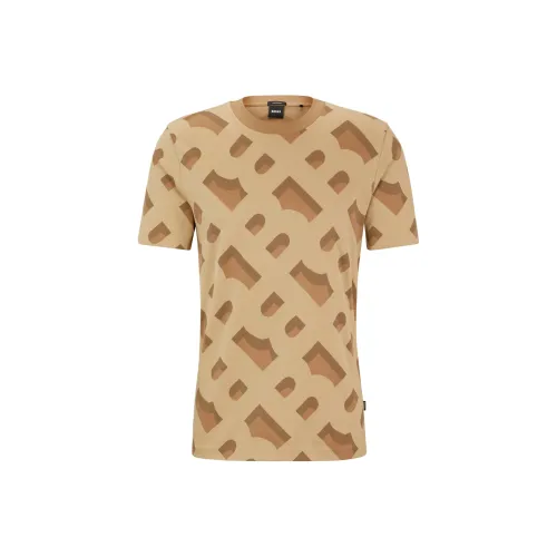 HUGO BOSS Monogram jacquard Short sleeve T shirt