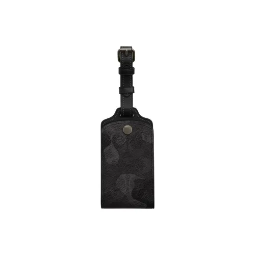 COACH Coated Canvas Luggage Tag Men's Green & Multicolor