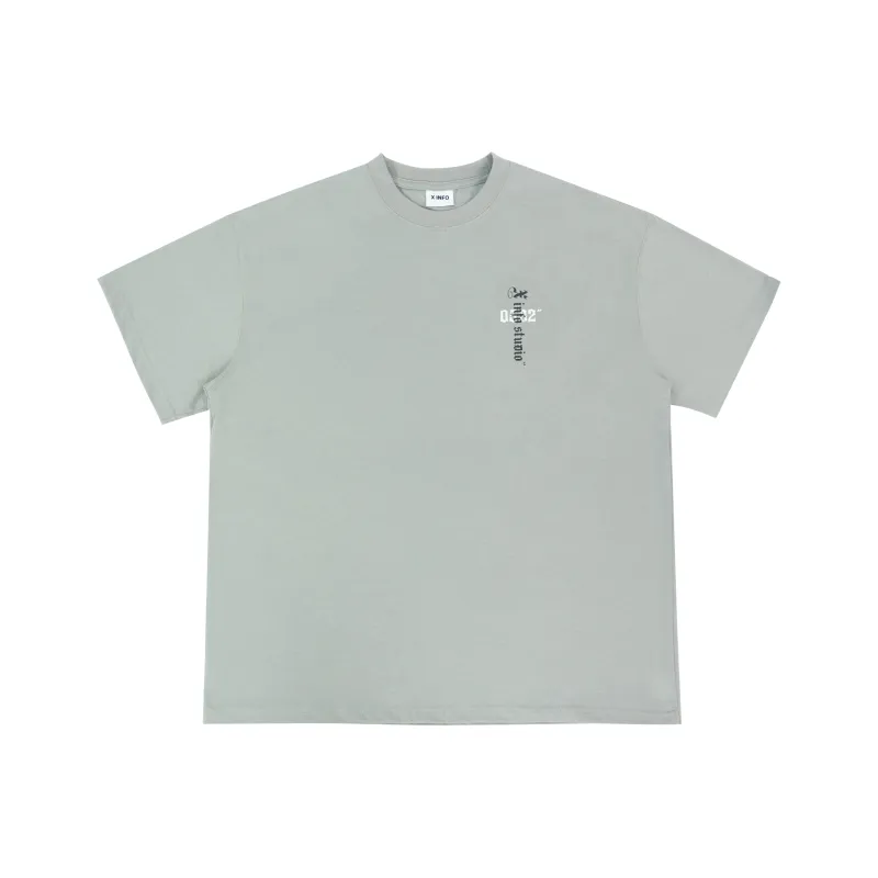X INFO STUDIO Drop Shoulder Sleeve T Shirt Unisex-2
