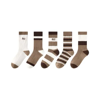 PLANDOO Mid Calf Socks Unisex 5 Pack