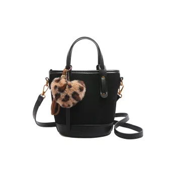 Meow In The Grass PU Bucket Bags Handbags Women's Black/Coffee