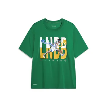 LiNing T Shirt Men's Turquoise Scallion Green