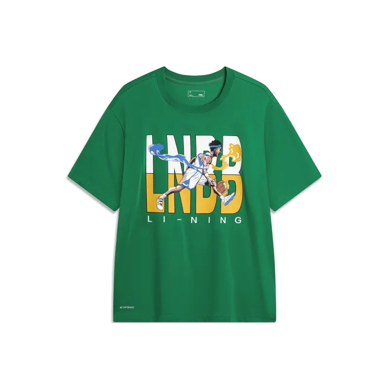 LiNing T Shirt Men's Turquoise Scallion Green-0