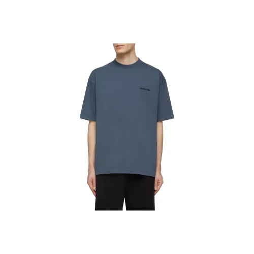 Balenciaga T-Shirt Loose Fit Style Men's Blue