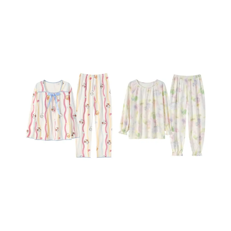 Herbal Primer Pajama Set Women's Combo Set-26
