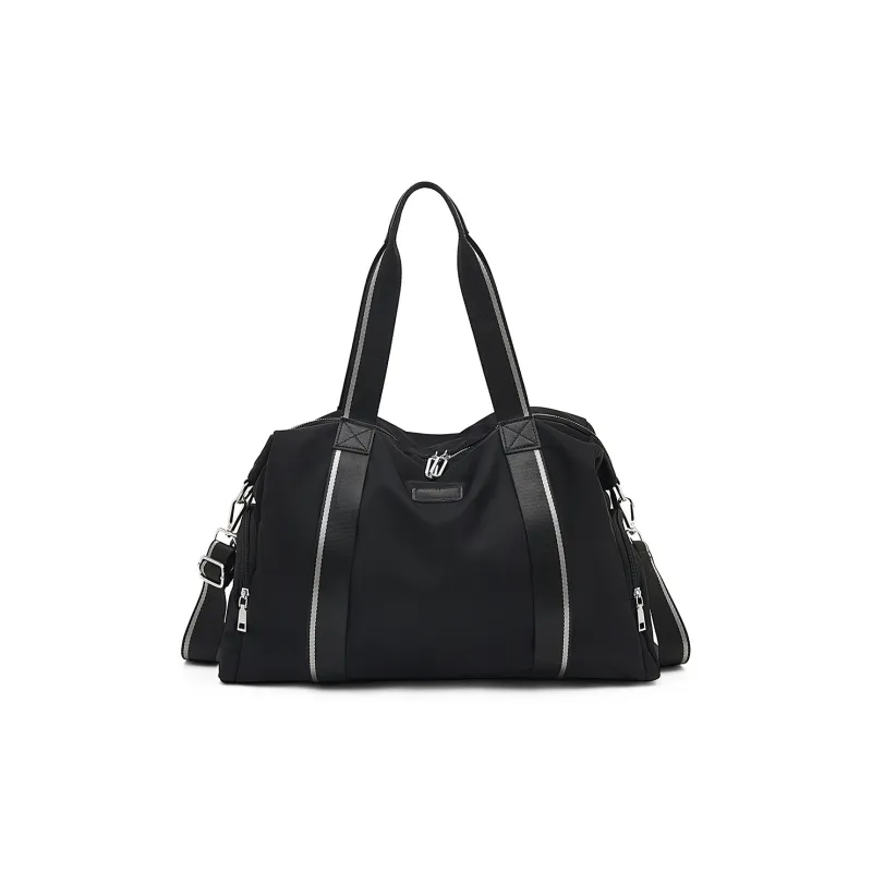 Old Man's Head Fabric Travel Bag Women's Black-1