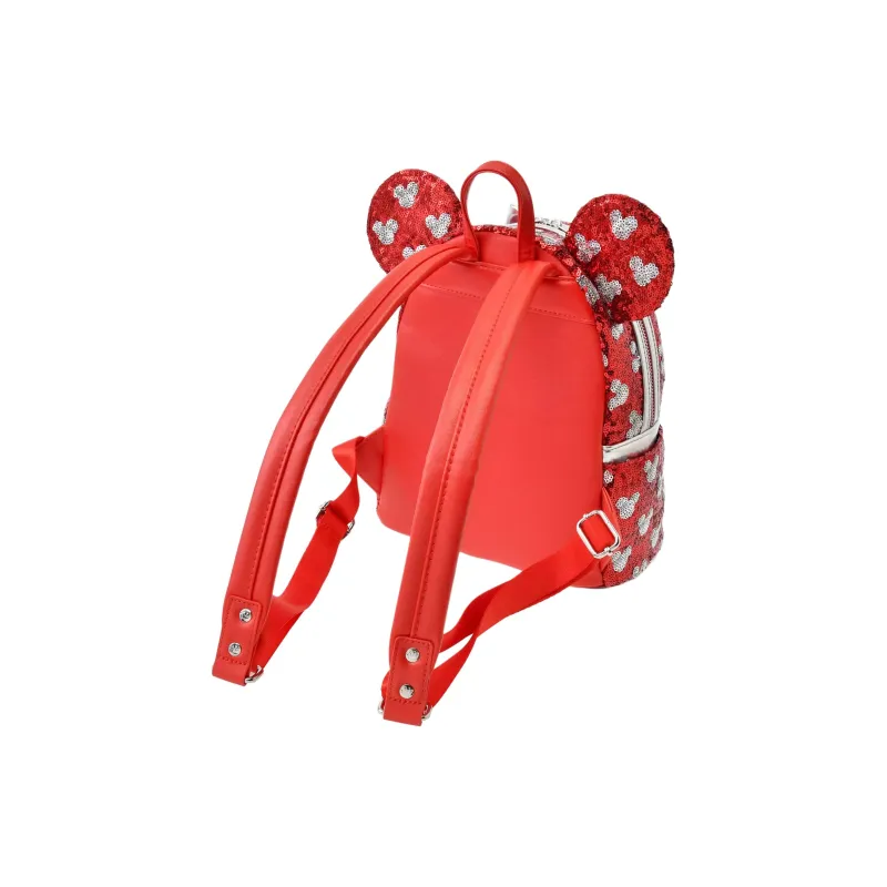 Disney Synthetic Leather Backpack Women's Red-2