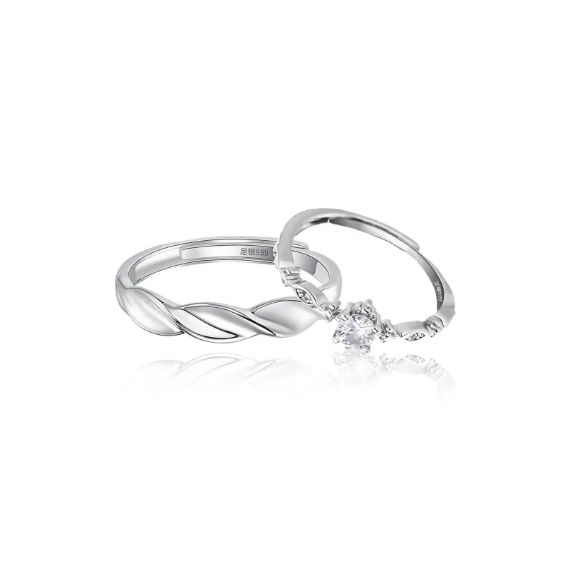 FOREVER MELODY 999 Fine Silver Rings Unisex-0