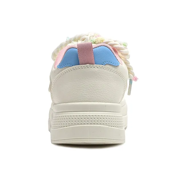 RENBEN Lightweight Breathable And Supportive Low Top Skateboard Shoes Women's Pink White-4