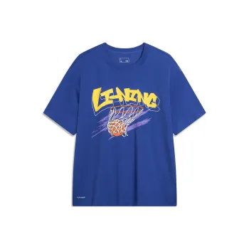 LiNing Drop Shoulder Sleeve T Shirt Men's Sandalwood Ash Purple
