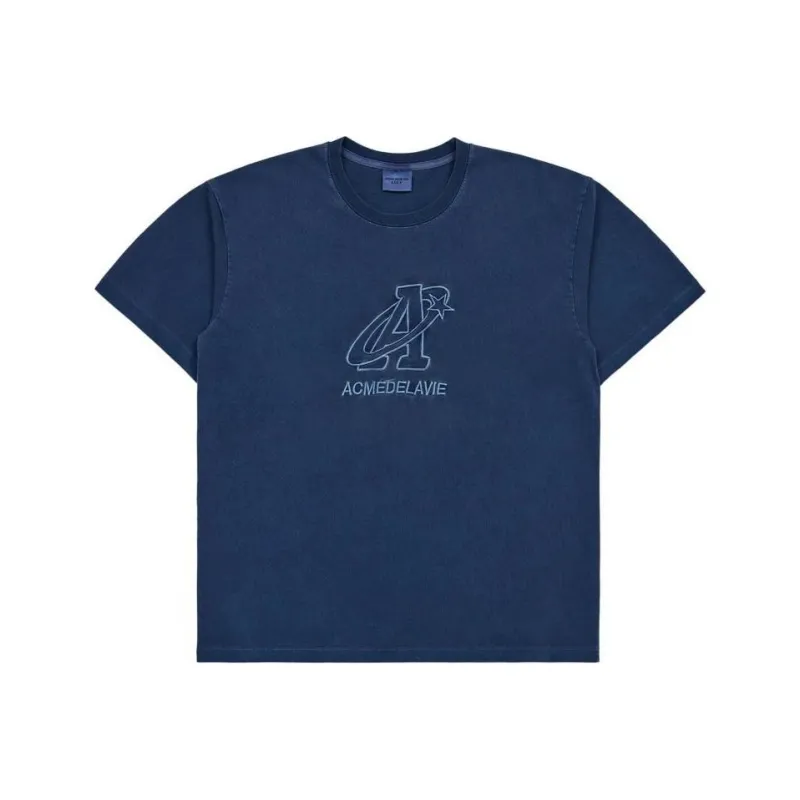 Acme De La Vie/ADLV Áo Thun Star A Logo Pigment Xanh Navy T-Shirt Unisex Marine Green-0