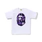 White with Purple Print