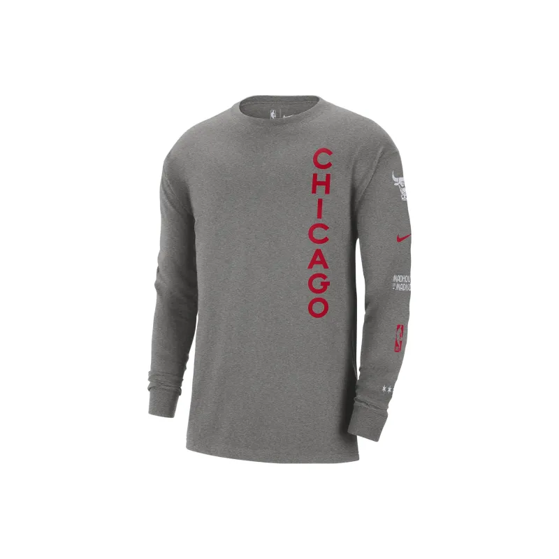 Nike Chicago Bulls 2023/24 City Edition Men's Nike Nba Max90 Long Sleeve T Shirt-0