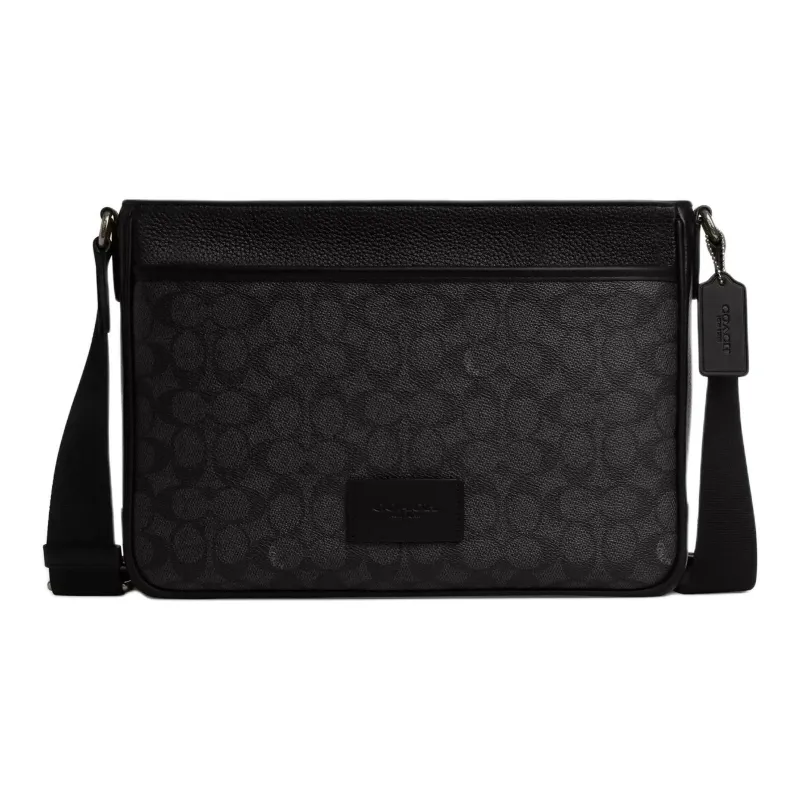 COACH DISTRICT Canvas Bag, Shoulder Bag, Crossbody Bag Tubas Men's Black-0
