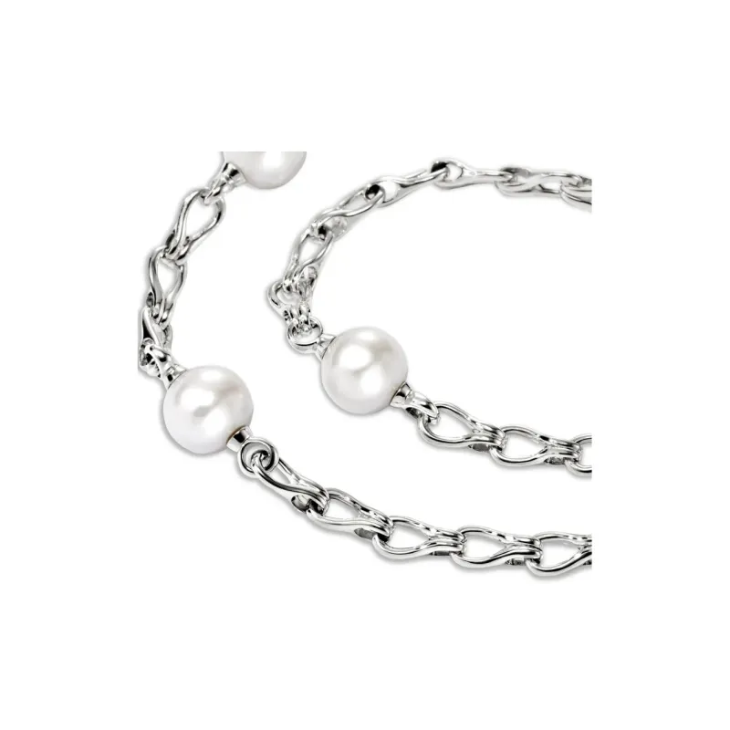 John Hardy Sterling Silver Surf Wrap Pearl Bracelet-2
