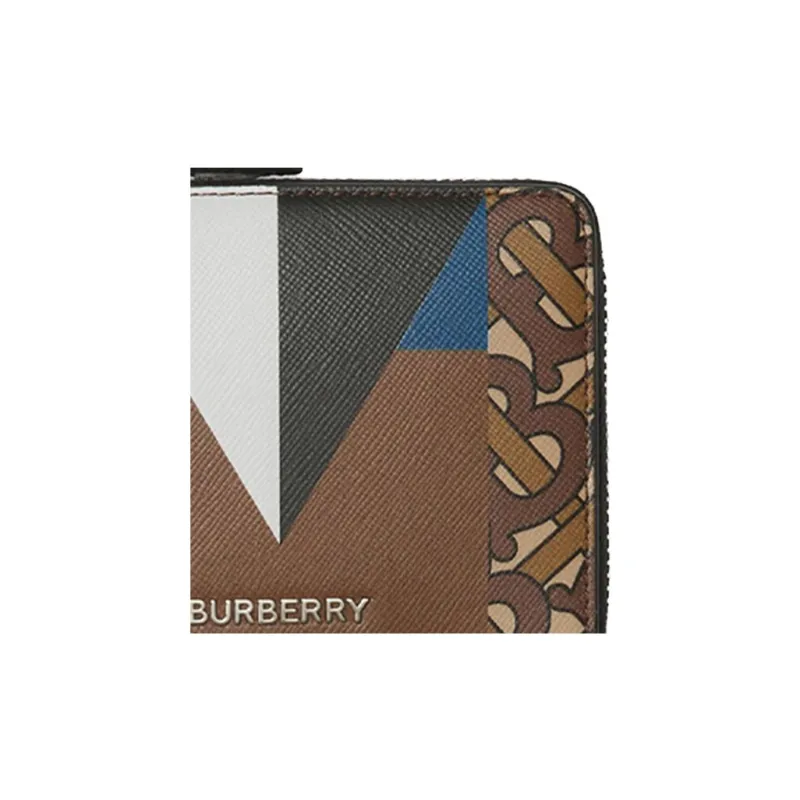 Burberry Leather Wallet, Card Holder, Coin Purse, Necklace, Pouch Men's Mahle Brown-3