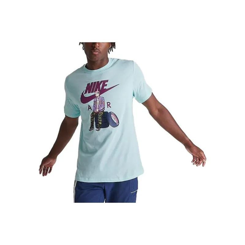 Nike T Shirts Men Blue-0