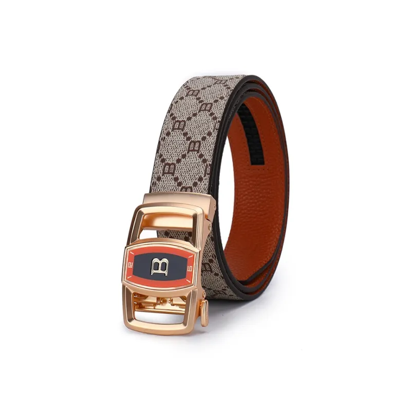 JONNY MOORE Top Grain Cow Leather Belts Unisex 3.5CM-3