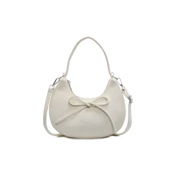 ROUNDOT PU Crossbody One Shoulder Handbags Regular Women's White/Silver/Black/Blue/Pink