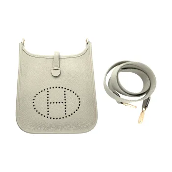 HERMES Cow Leather Backpack, Crossbody Bag, Shoulder Bag Women's Sage Green