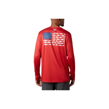 Columbia Terminal Tackle PFG Fish Flag™ T-Shirt Men's Red