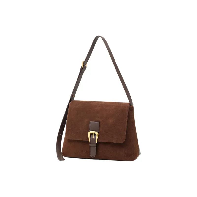 MILLIE'S Cow Leather Shoulder Bag, Crossbody Bag Tote Regular Women's Brown-2