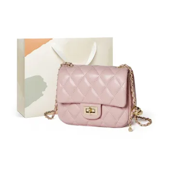 15 MINS Synthetic Leather Small Square Bag Shoulder Bag Crossbody Bag Mini Women's Pink/Black/White