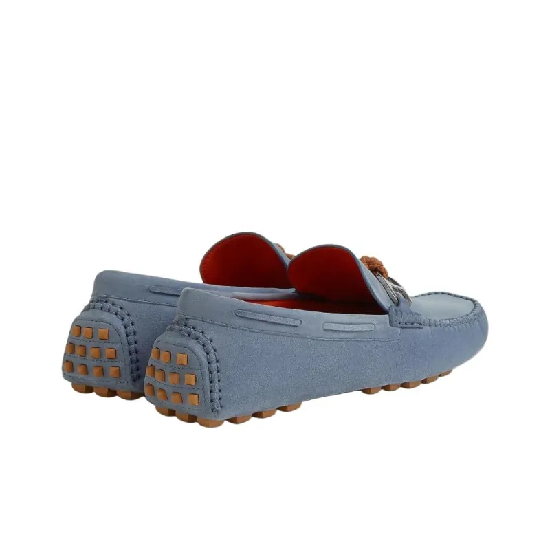 HERMES Alessandro Beanie Shoes Men's Blue-3