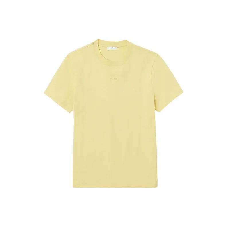 Sandro T-Shirt Men's Cream Yellow-0