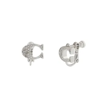 COACH Brass Plated Earrings Women's Silver