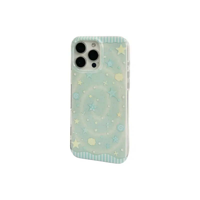Sopi Acrylic Material Tornado Shell Star Phone Cases Compatible With IPhone 16/15 Pro Max/Apple 13/14 Pro/Max-6