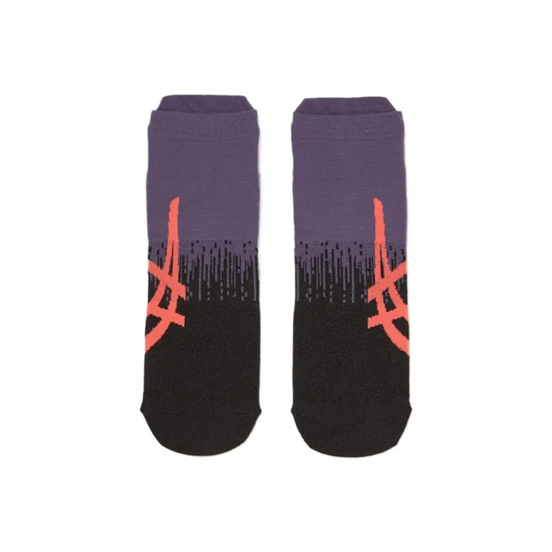 Asics Running Socks Unisex 1 Pack Gray Purple Performance-1