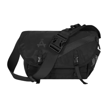KONADCT Nylon Messenger Bag, Crossbody Bag Small Size Unisex Black