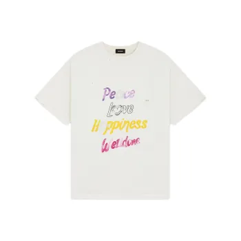 WE11DONE Peace Logo print T shirt