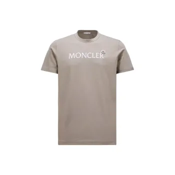 Moncler Flocked logo Cotton T shirt