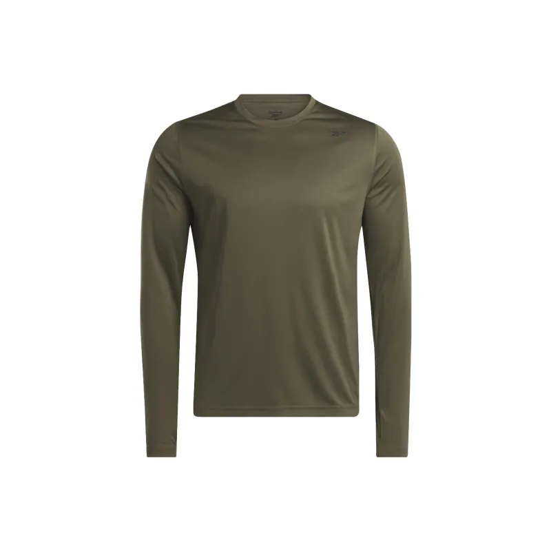 Reebok Training Long Sleeve Tech T-Shirt Men's Army Green-0