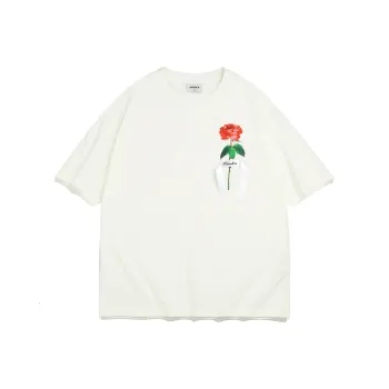 Guuka Short Sleeved T Shirts Unisex Cream White
