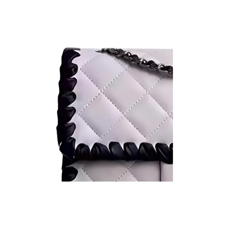 CHANEL 22c Early Spring Sheepskin Gold Coin Tofu Bag, Crossbody Bag, Shoulder Bag Medium Size Women's White-1