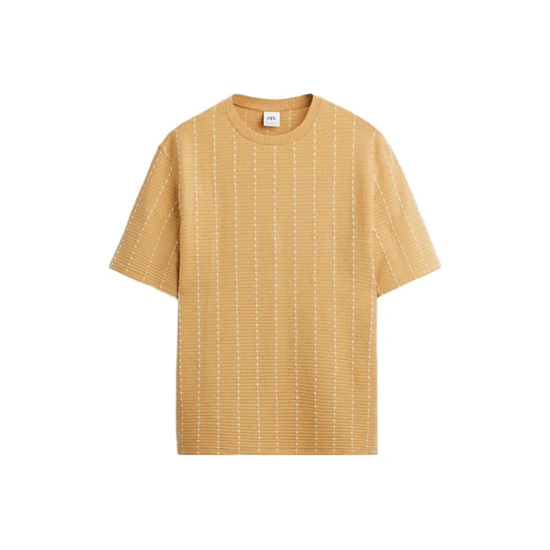 ZARA T-Shirt Men's Mustard Yellow-0