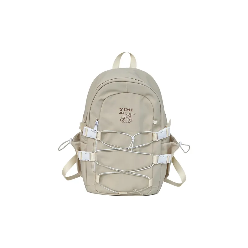 Deli Bear Nylon Backpack Unisex Pink/Blue/Black/Purple/Ecru-16