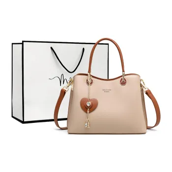MILLIE'S Cow Leather Shoulder Bag, Crossbody Bag, Handbag Regular Women's Milk Tea