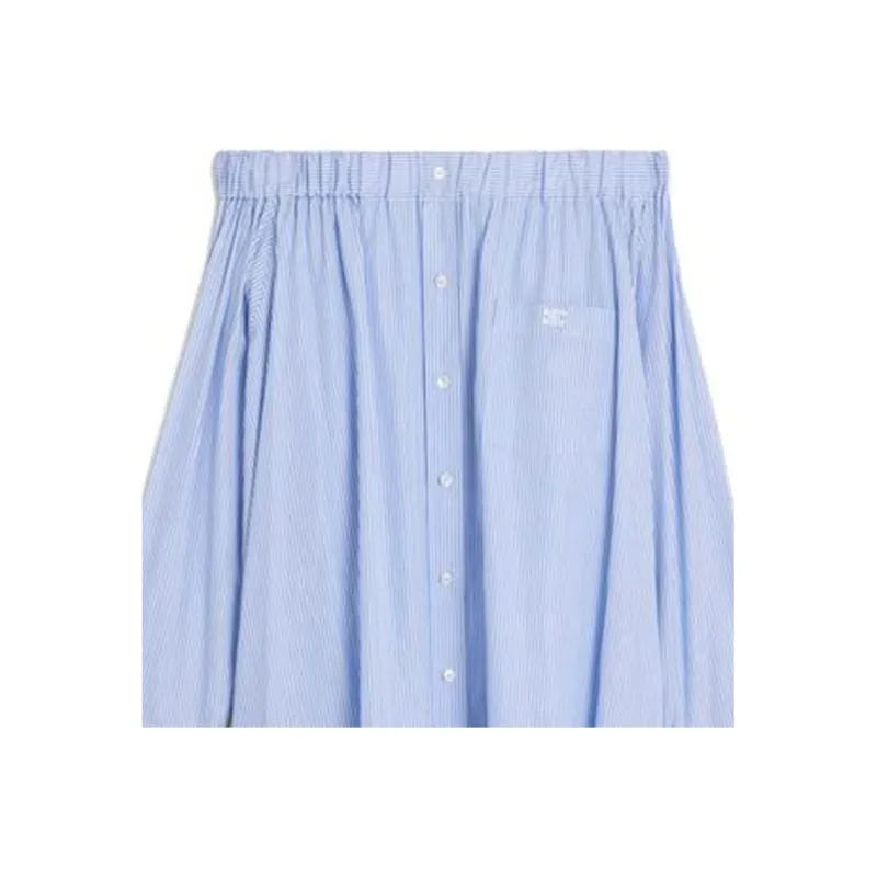 CELINE Long Sleeved Dresses Women's Blue-3